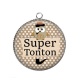Pendentif Cabochon Argent - super tonton