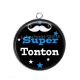 Pendentif Cabochon Argent - super tonton