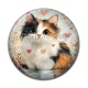 Cabochon Résine - chat coeur