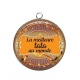 Pendentif Cabochon Argent - la meilleure tata au monde