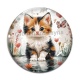 Cabochon Verre - chaton coeur