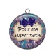 Pendentif Cabochon Argent - pour ma super tatie