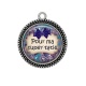 Pendentif Cabochon Argent - pour ma super tatie