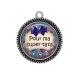 Pendentif Cabochon Argent - pour ma super tata