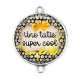 Connecteur Cabochon Argent - une tatie super cool