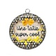 Pendentif Cabochon Argent - une tatie super cool