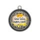 Pendentif Cabochon Argent - une tata super cool