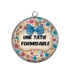 Pendentif Cabochon Argent - une tatie formidable