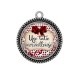 Pendentif Cabochon Argent - une tatie merveilleuse