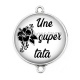Connecteur Cabochon Argent - une super tata