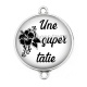 Connecteur Cabochon Argent - une super tatie