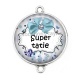 Connecteur Cabochon Argent - super tatie
