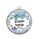 Pendentif Cabochon Argent - super tatie