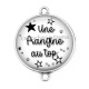 Connecteur Cabochon Argent - une frangine au top