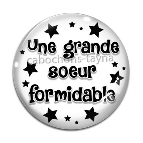 Cabochon Verre - une grande soeur formidable