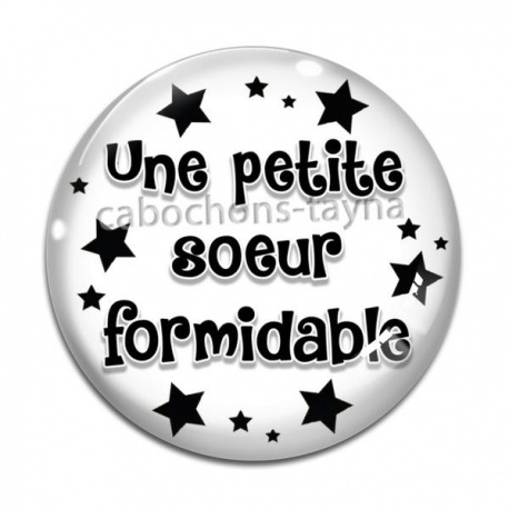 Cabochon Verre - une petite soeur formidable
