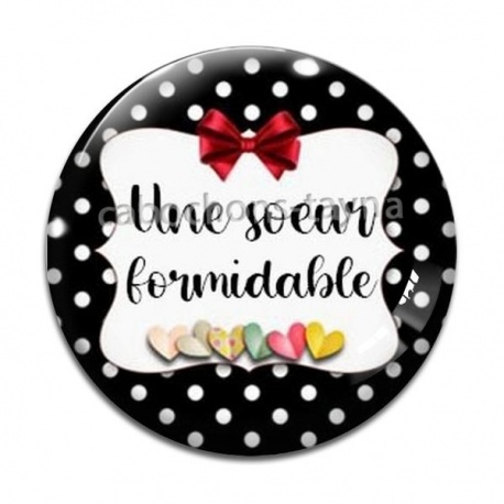 Cabochon Verre - une soeur formidable
