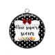 Pendentif Cabochon Argent - une super soeur