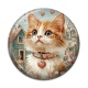 Cabochon Résine - chat coeur
