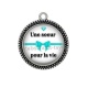 Pendentif Cabochon Argent - une soeur pour la vie