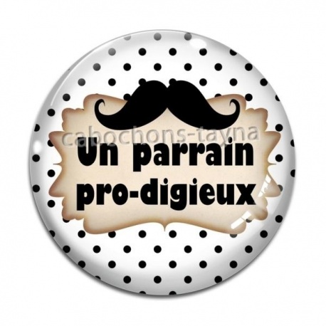 Cabochon Verre - un parrain pro-digieux