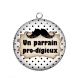 Pendentif Cabochon Argent - un parrain pro-digieux
