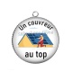 Pendentif Cabochon Argent - un couvreur au top