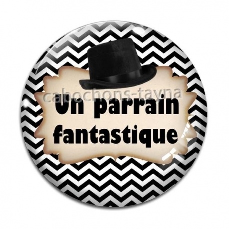 Cabochon Verre - un parrain fantastique