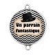 Connecteur Cabochon Argent - un parrain fantastique