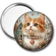 Miroir de poche - chat coeur