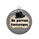 Pendentif Cabochon Argent - un parrain fantastique