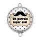 Connecteur Cabochon Argent - un parrain super cool