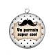 Pendentif Cabochon Argent - un parrain super cool