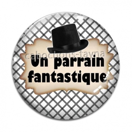 Cabochon Verre - un parrain fantastique