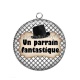 Pendentif Cabochon Argent - un parrain fantastique