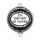 Connecteur Cabochon Argent - elu parrain de l'année