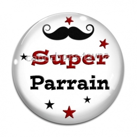 Cabochon Verre - super parrain