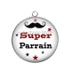 Pendentif Cabochon Argent - super parrain