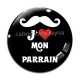 Cabochon Verre - je'aime mon parrain