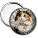 Miroir de poche - chat coeur