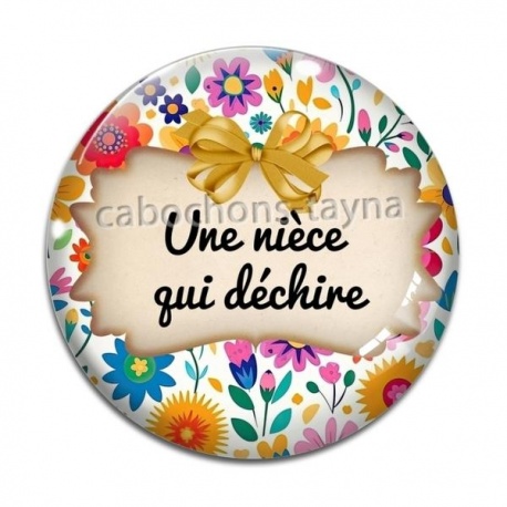 Cabochon Verre - une nièce qui déchire