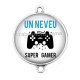 Connecteur Cabochon Argent - un neveu super gamer
