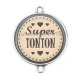 Connecteur Cabochon Argent - super tonton
