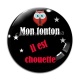 Cabochon Verre - mon tonton il est chouette