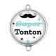 Connecteur Cabochon Argent - super tonton