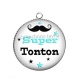 Pendentif Cabochon Argent - super tonton
