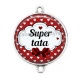 Connecteur Cabochon Argent - super tata
