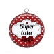 Pendentif Cabochon Argent - super tata