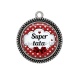 Pendentif Cabochon Argent - super tata