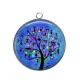 Pendentif Cabochon Argent - arbre de vie